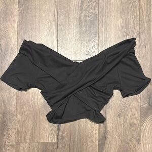 Off the shoulder black crop top